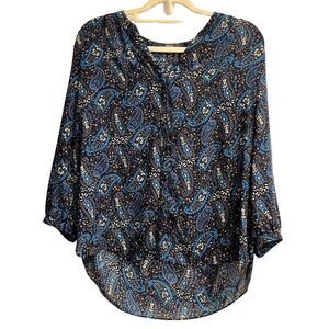 Not Your Daughters Jeans NYDJ Size Small S Paisley Flowy Peasant Top